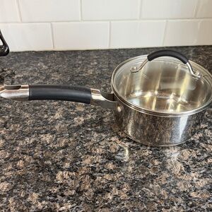 Cuisinart Stainless Steel Saucepan with Black Handle